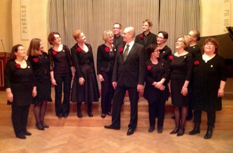 Kansallis-Kuoro joulukonsertissa Hotelli Arthurin juhlasalissa 9.12.2014